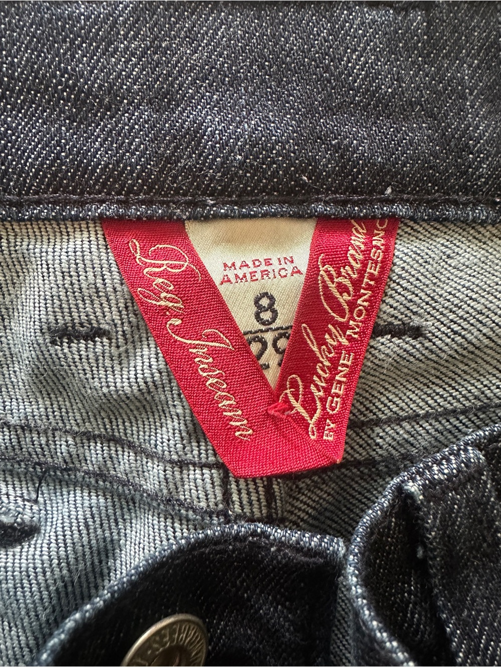 Lucky Brand Dark Indigo Denim Flare Low Rise Jeans - Picture 3 of 7